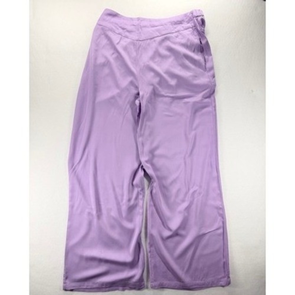 NEW The Drop Purple Wide Leg Pull-On Pants XL Lightweight Flowy